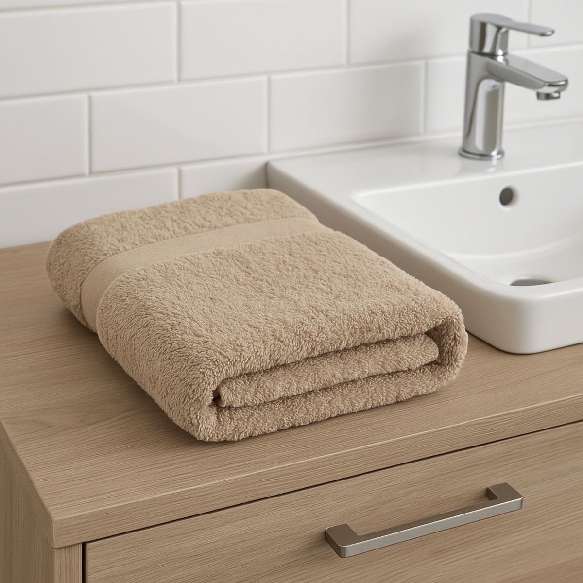 NORMANDY - Toalla de Mano 650gr 45x80cm Beige