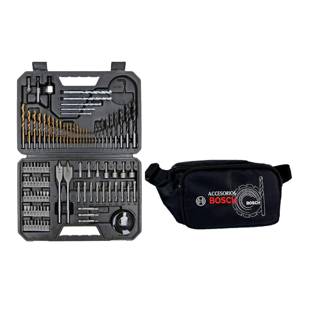 BOSCH - Set de Puntas y Brocas en Titanio Bosch 103 unidades + Canguro