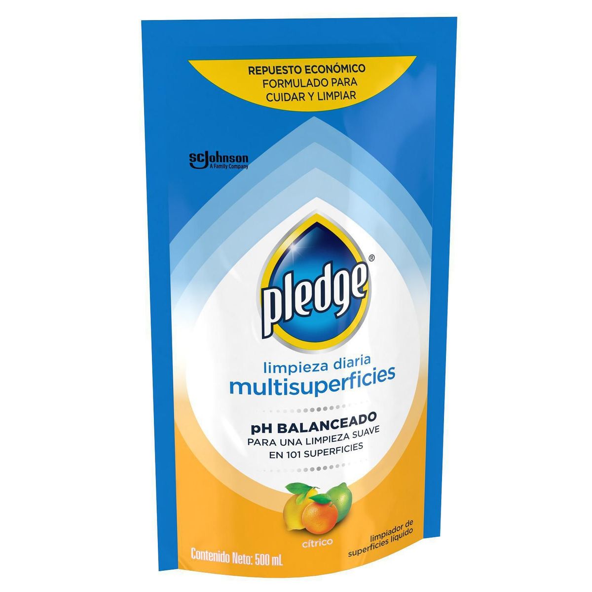  - Limpiador Multisuperficies Citrico Pledge Repuesto 500Ml