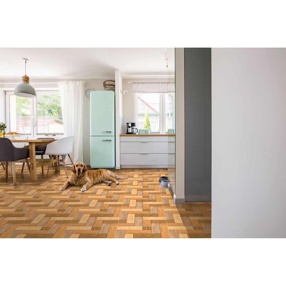 SCOP - Cerámica Mix 60x60 Maderadas Brillante 1.48 m2