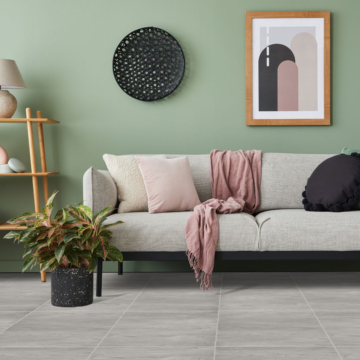 GALA - Cerámica Gris 60x60 Maderadas Brillante 1.44 m2 Sabik