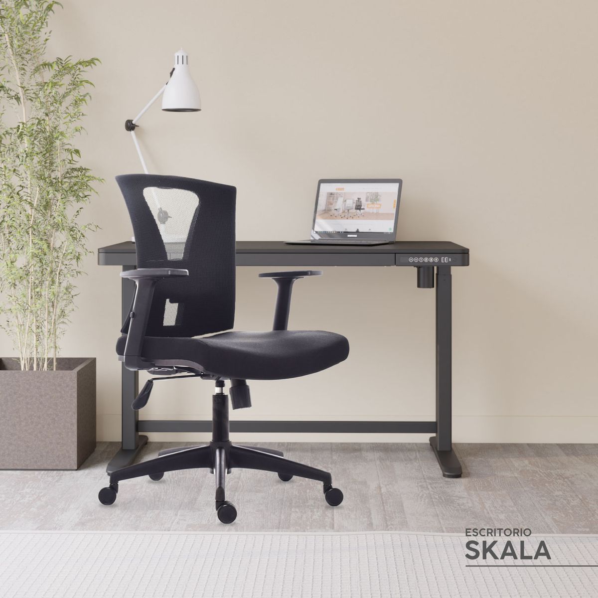 BONNO - Escritorio Altura Ajustable Skala Negro