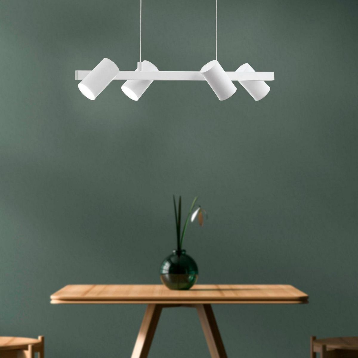 EGLO - Lámpara Colgante LED 4L E14 Gatuela Eglo Blanco