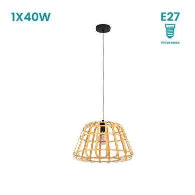 L�mpara Colgante Montezuelo 1L E27 Eglo Caf�/Marr�n