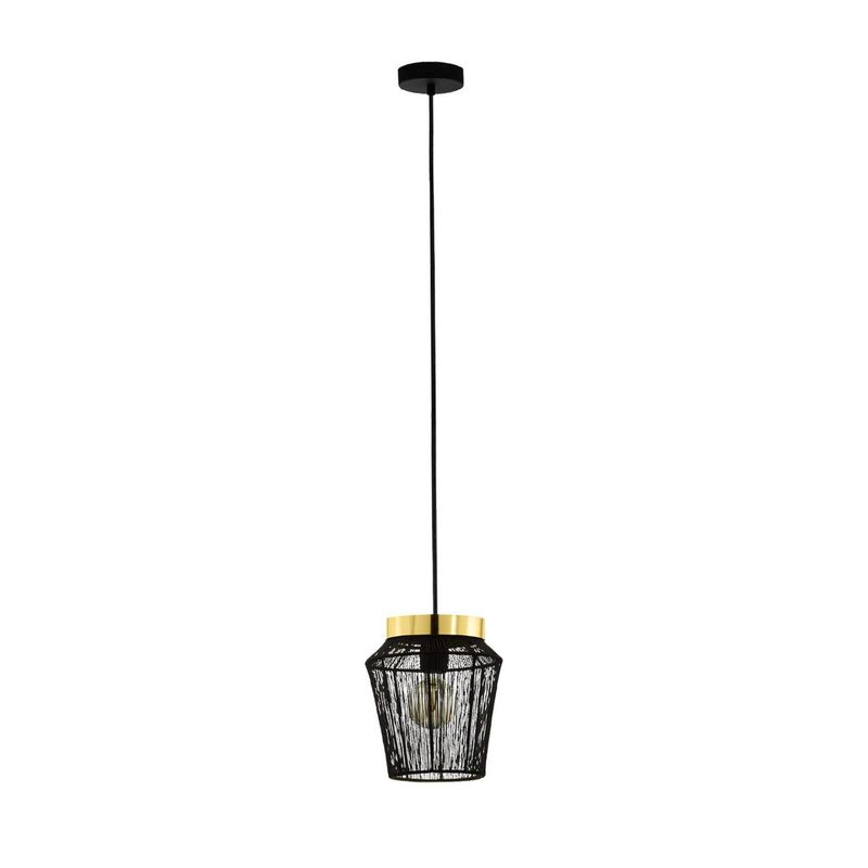 EGLO - Lámpara Colgante Escandidos 1L E27 Eglo Negro