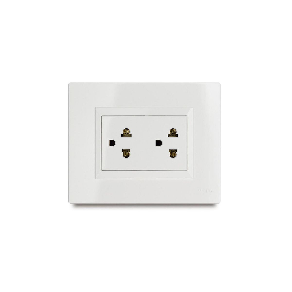VETO - Tomacorriente Doble Universal Plura Blanco