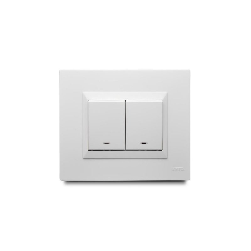 VETO - Conmutador Doble Plura Blanco