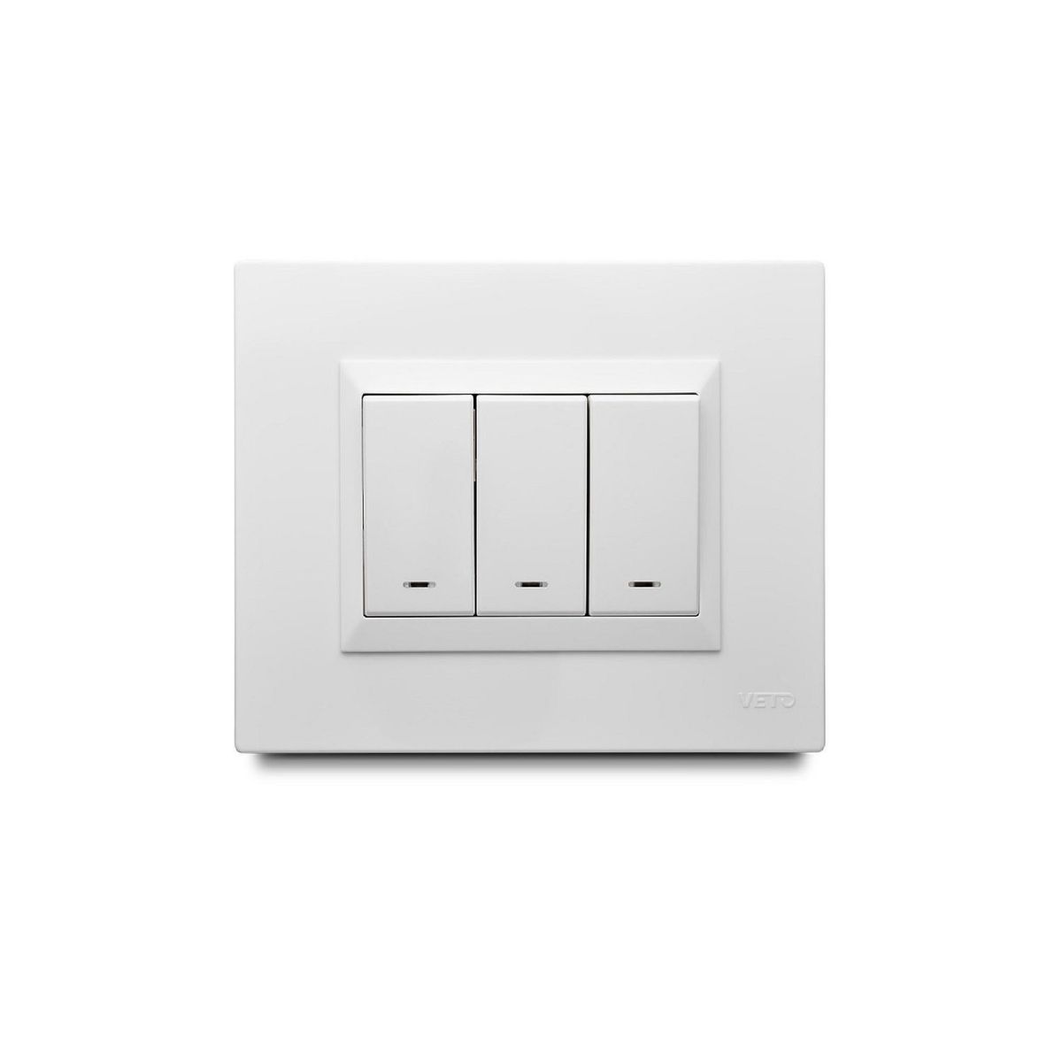 VETO - Conmutador Triple Plura Blanco