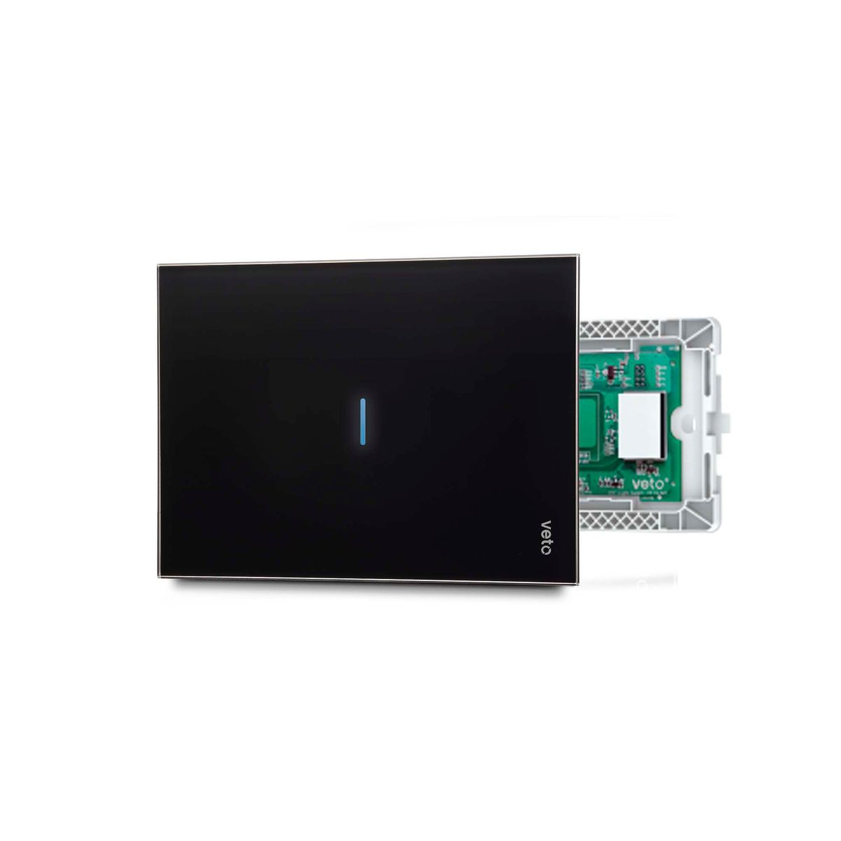 VETO - Conmutador Simple Smart Plura Negro
