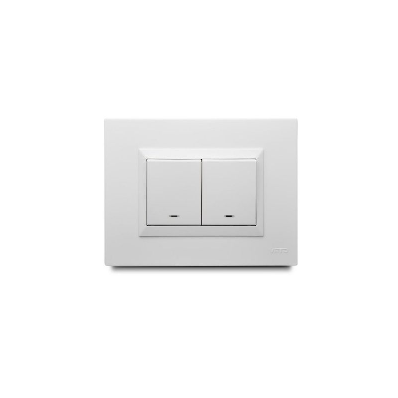 VETO - Interruptor Doble Veto Plura Blanco
