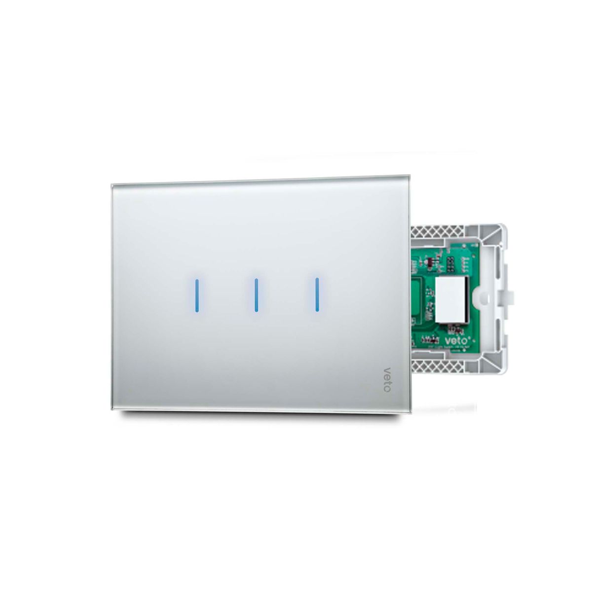 VETO - Interruptor Triple Smart WIFI Plura Blanco