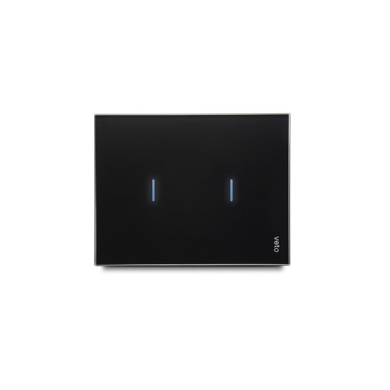 VETO - Conmutador Doble Smart Plura Negro