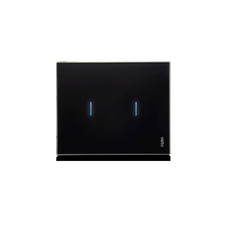 VETO - Interruptor Doble Smart WIFI Plura Negro