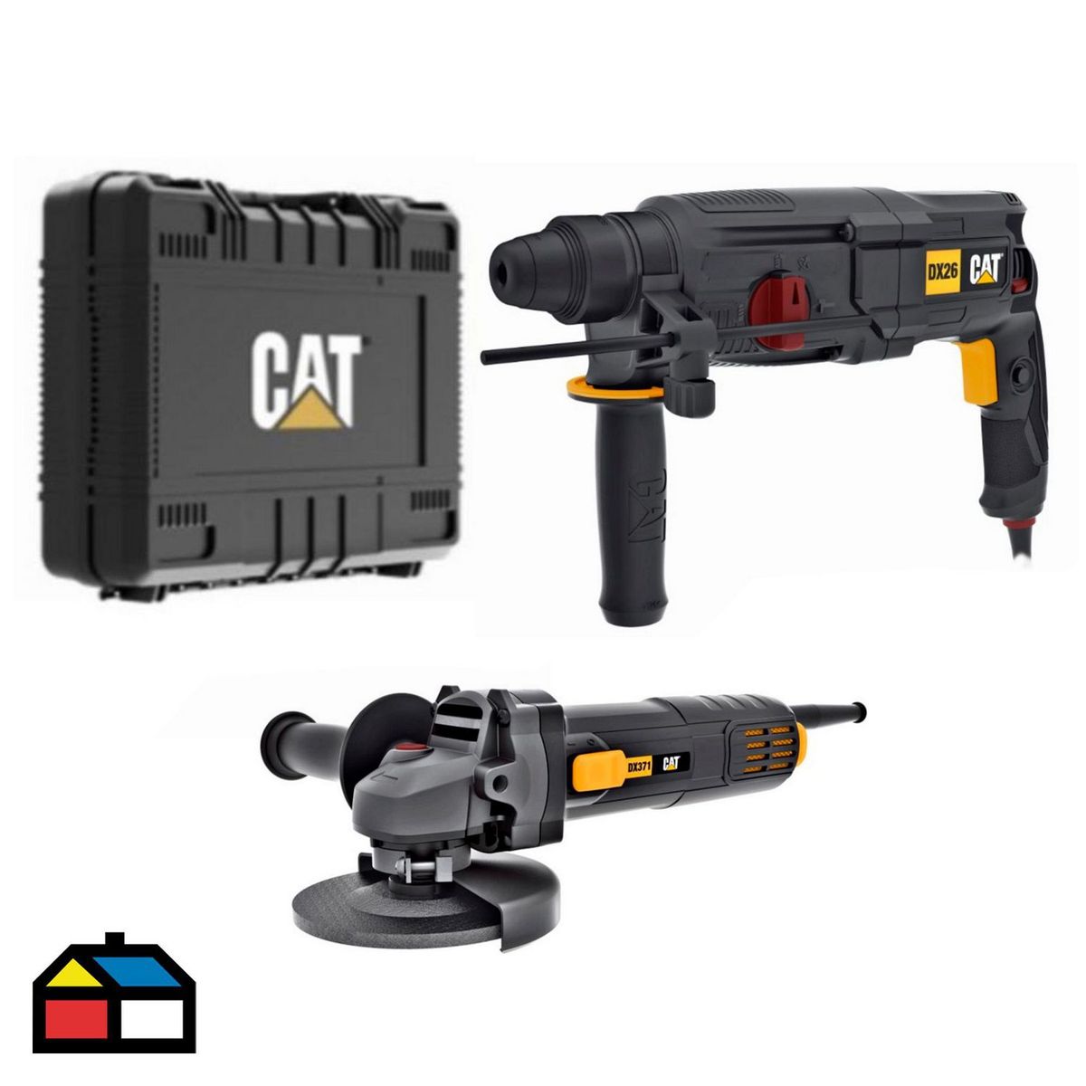 CAT - Rotomartillo Eléctrico CAT SDS Plus 800W DX26 + Esmeril Eléctrico CAT 750W DX371 Cat
