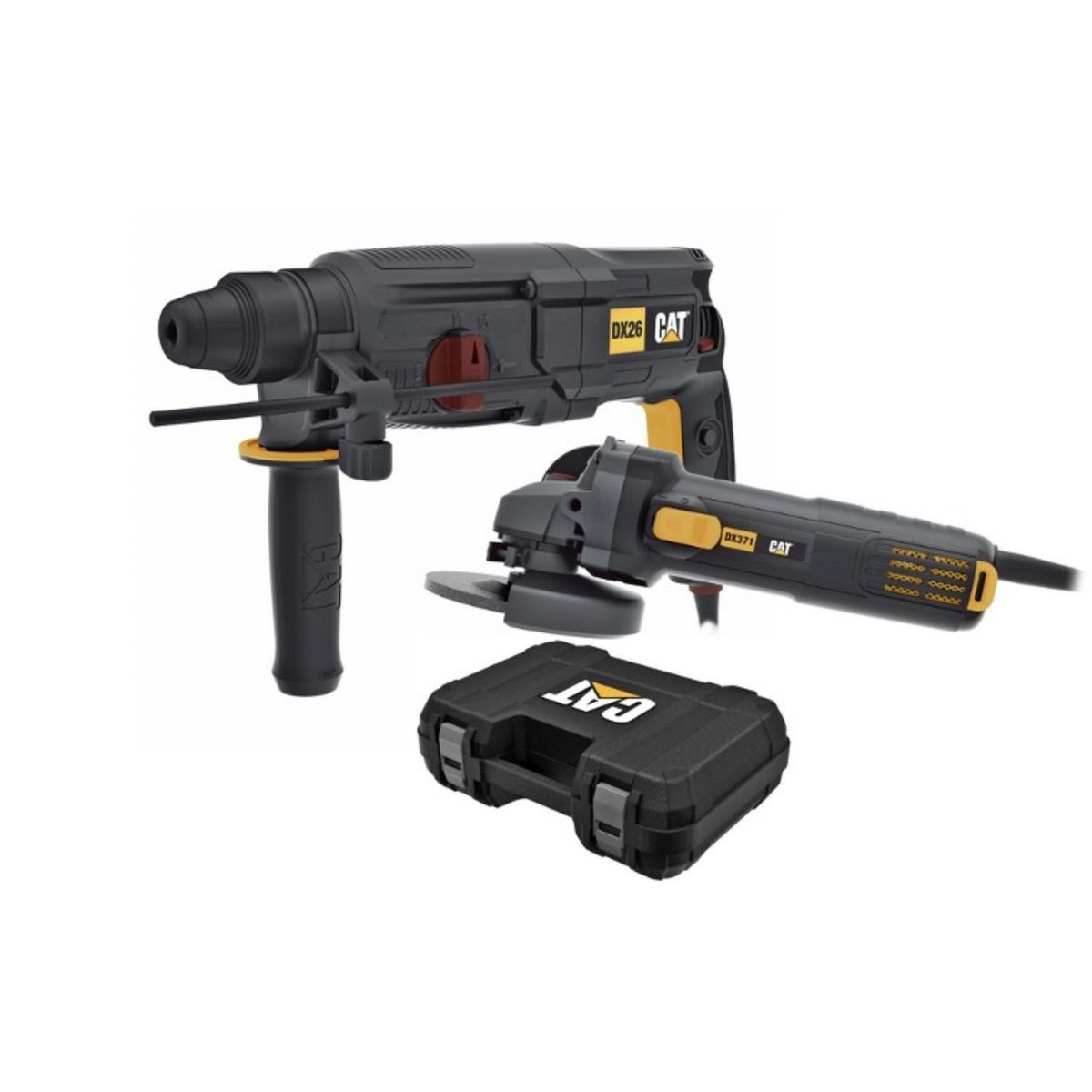 CAT - Rotomartillo Eléctrico CAT SDS Plus 800W DX26 + Esmeril Eléctrico CAT 750W DX371 Cat