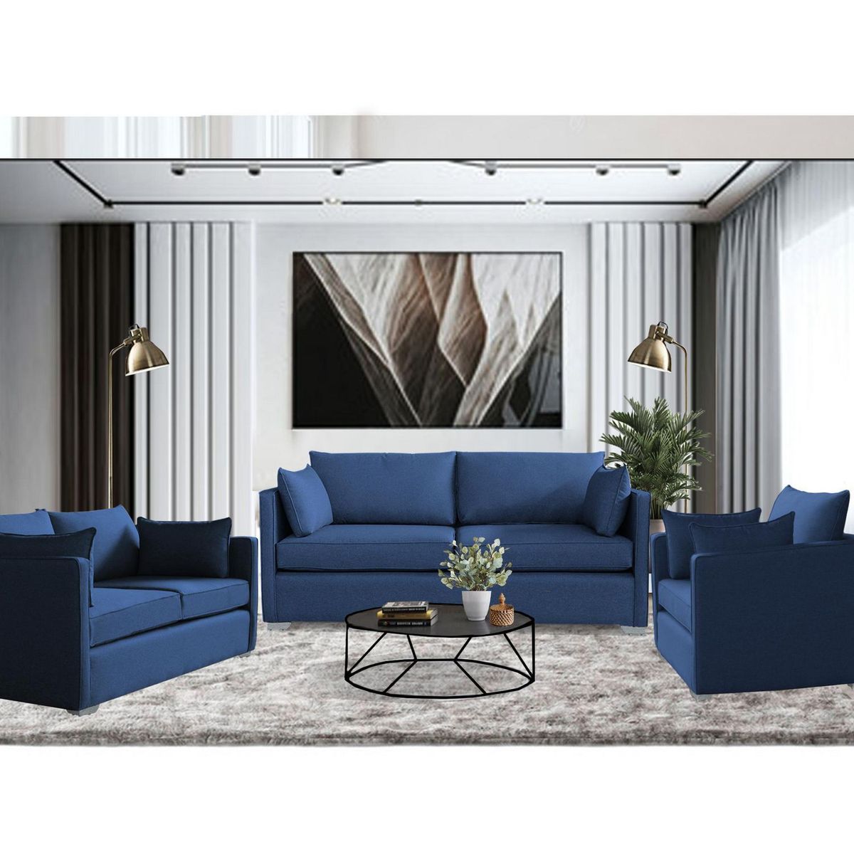 CASA BELLA - Juego de Sala 3-2-1 Cuerpos Modena