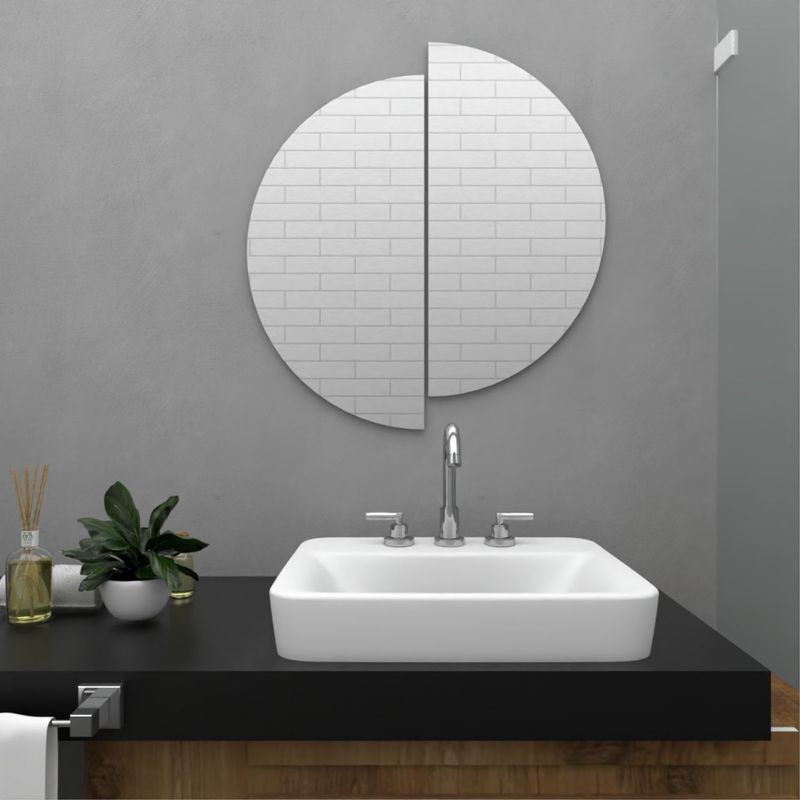 TUHOME - Espejo de Baño Rimini Redondo 2 Piezas