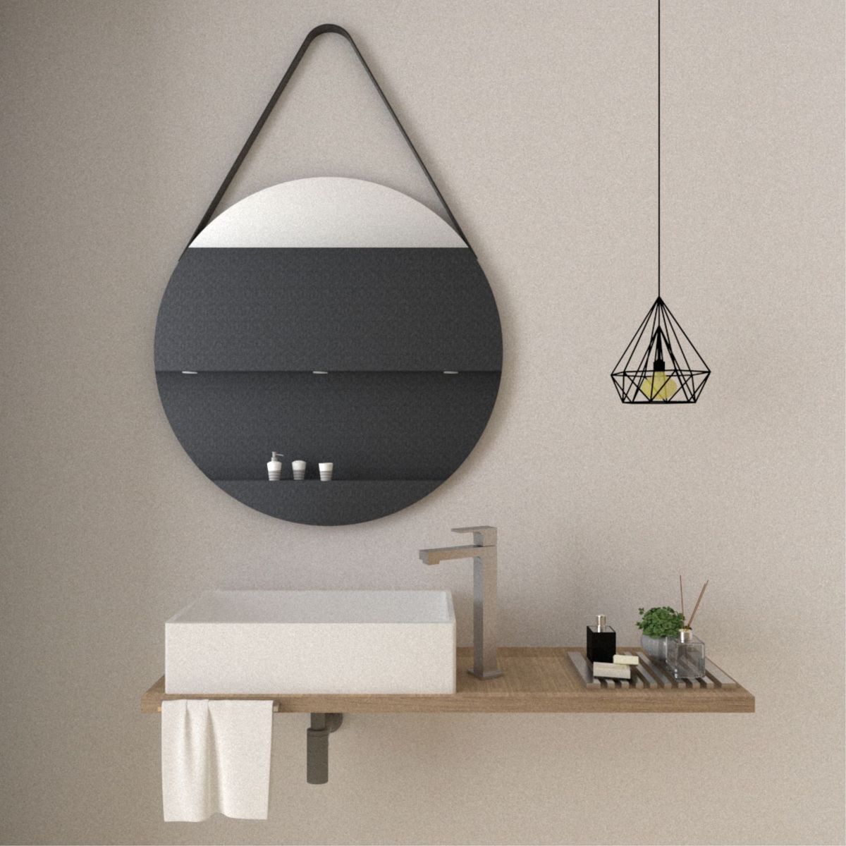 TUHOME - Espeja Persa Circular 80x80cm