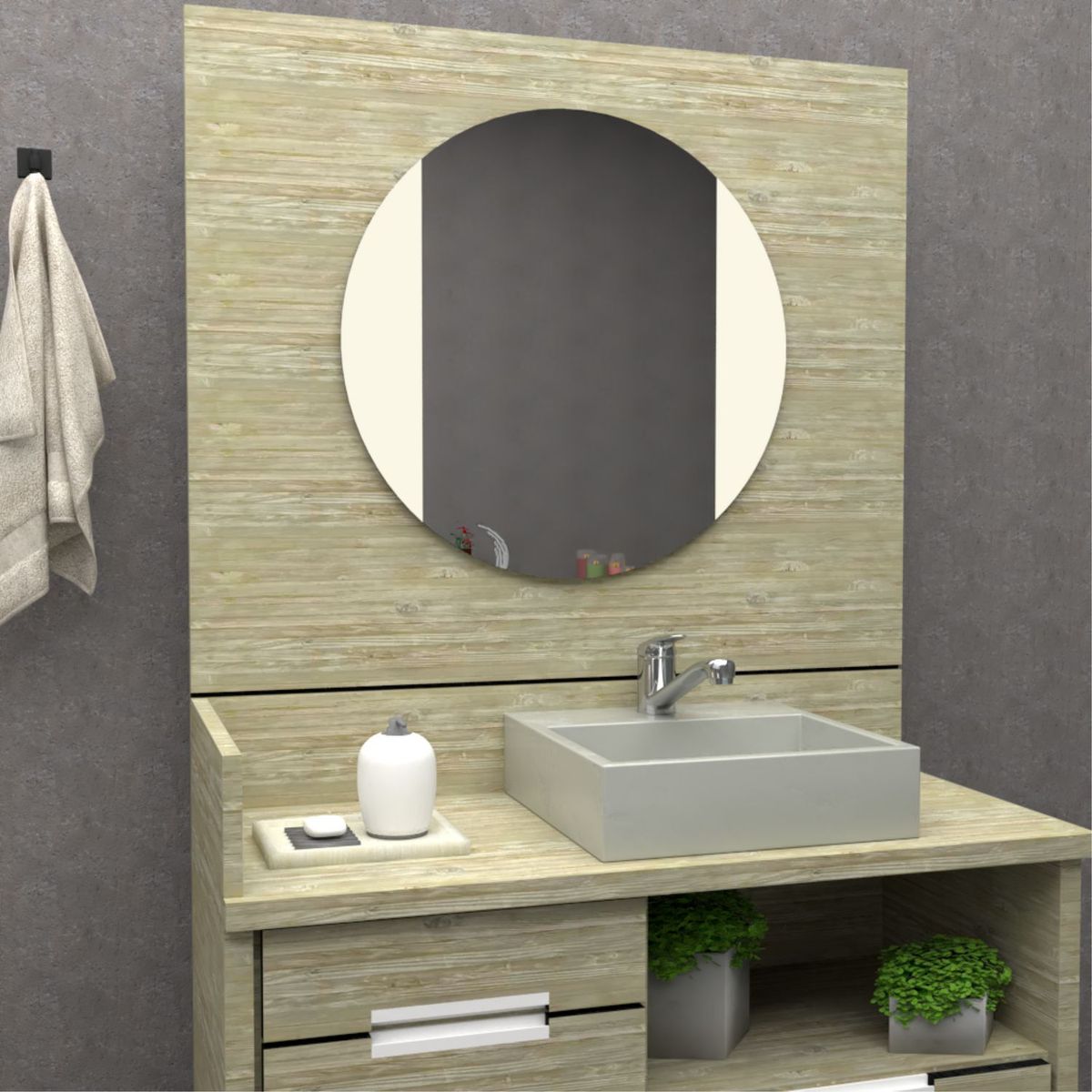 TUHOME - Espejo de Baño Lucca Redondo