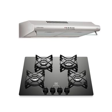 Combo Electrolux Encimera 4 Hornillas + Campana Extractora 60cm + Accesorios