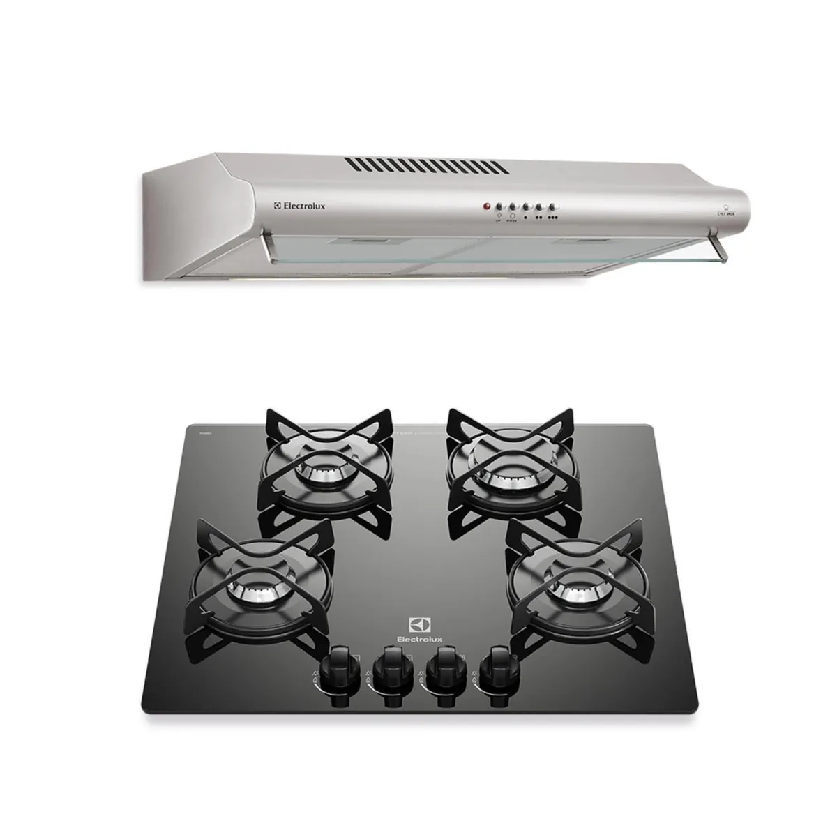 ELECTROLUX - Combo Electrolux Encimera 4 Hornillas + Campana Extractora 60cm + Accesorios