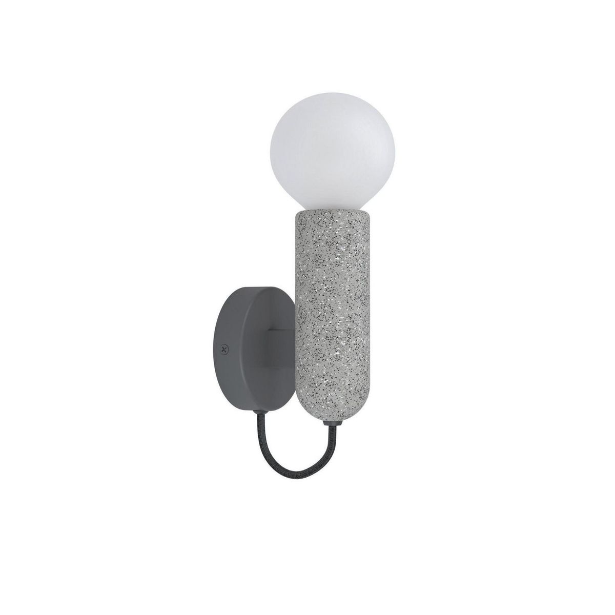EGLO - Lámpara de Pared Giaconecchi 1L E27 Eglo Gris/Plata