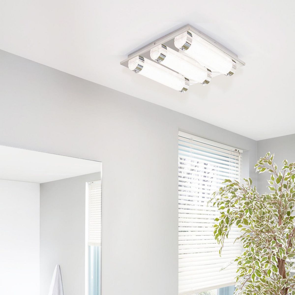 EGLO - Lámpara de Pared LED Tolorico Eglo Gris/Plata