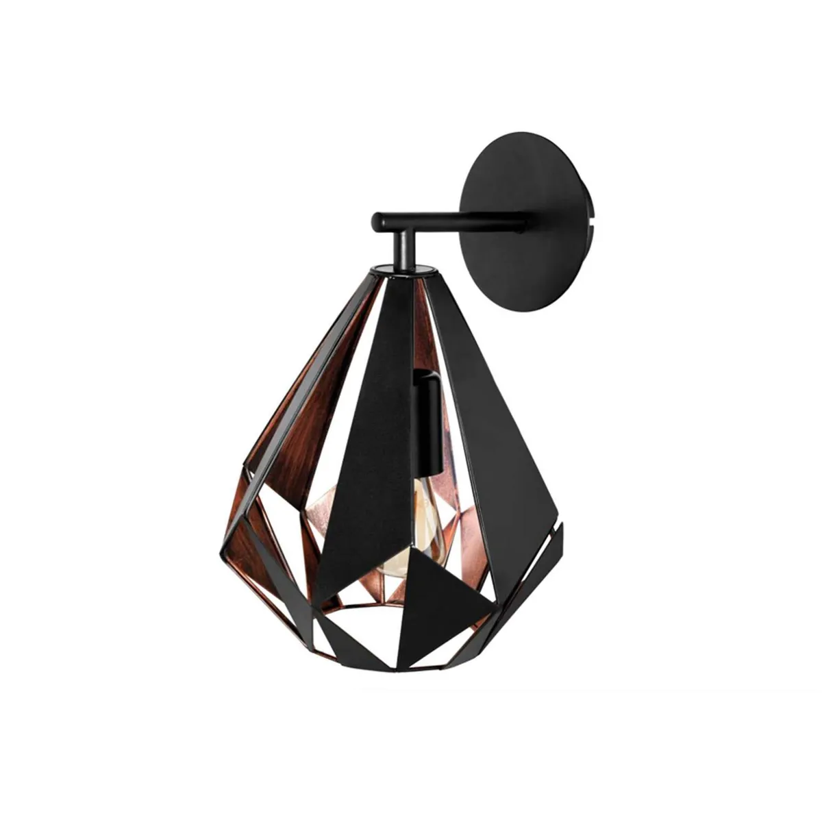 EGLO - Lámpara de Pared Carlton 1 1L E27 Eglo Negro