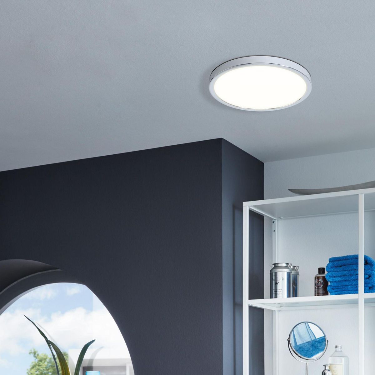 EGLO - Luminaria de Techo LED Fueva 5 Eglo Gris/Plata