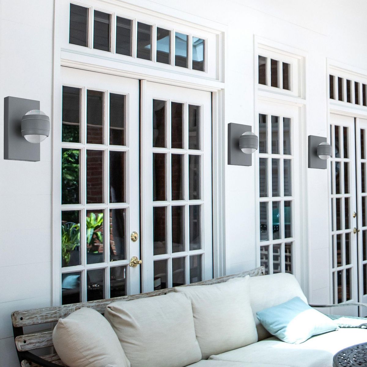 EGLO - Lámpara de Pared LED Sesimba Eglo Gris/Plata