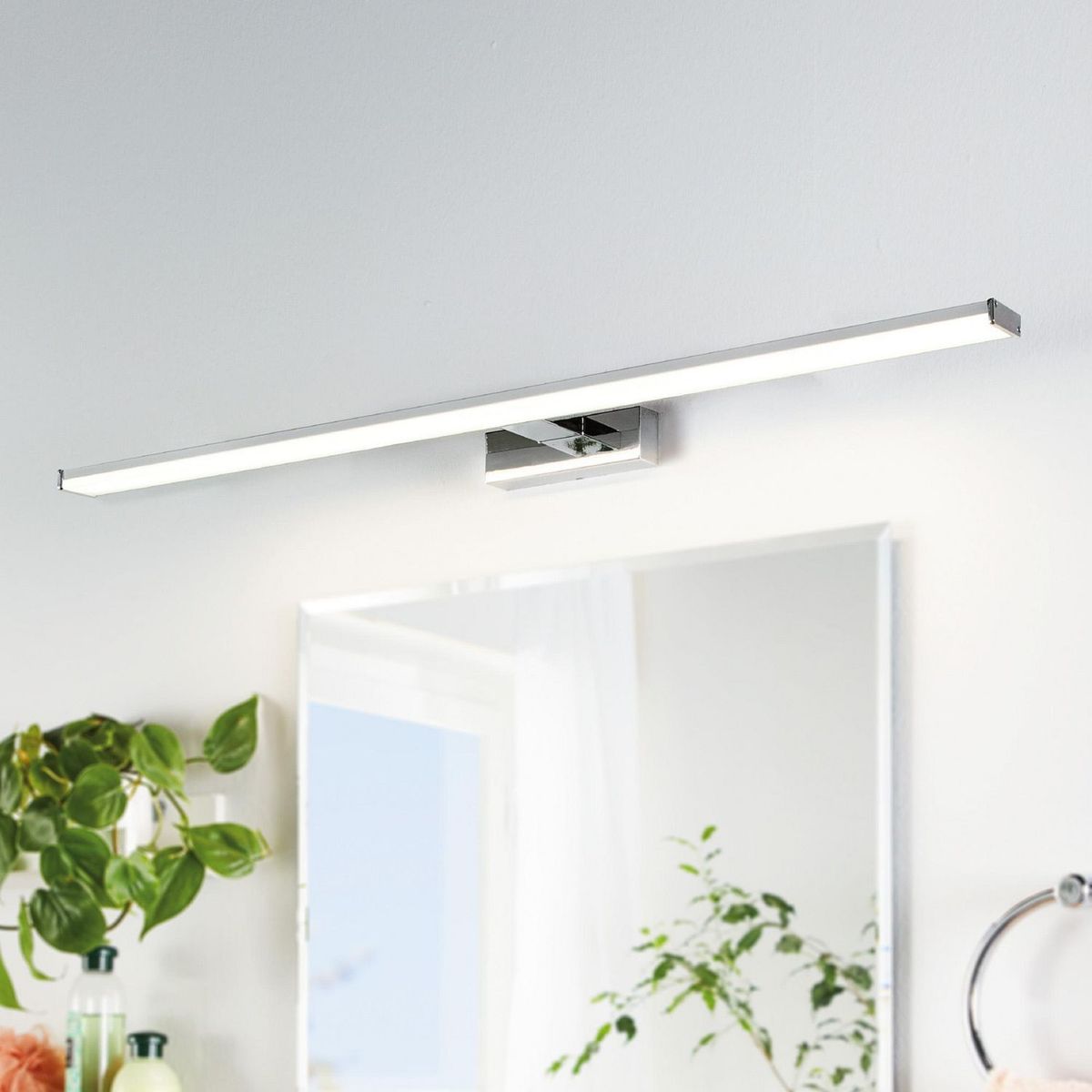 EGLO - Lámpara de Espejo LED Pandella 1 Eglo Gris/Plata