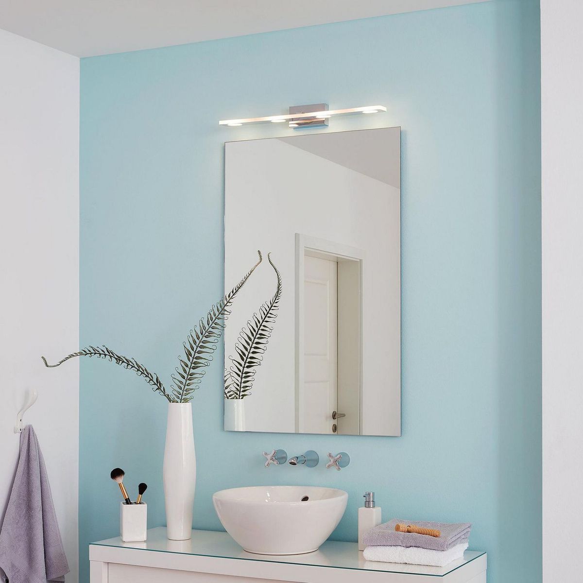 EGLO - Lámpara de Pared LED Cabus Eglo Gris/Plata