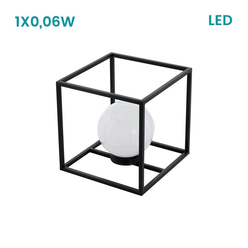 EGLO - Lámpara de Pie LED Z Solar Eglo Negro