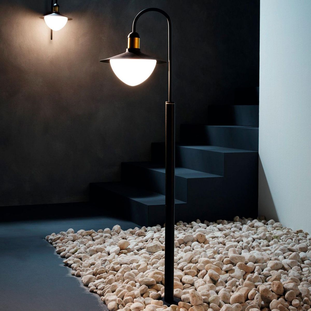 EGLO - Lámpara de Pie Sirmione 1L E27 Eglo Negro