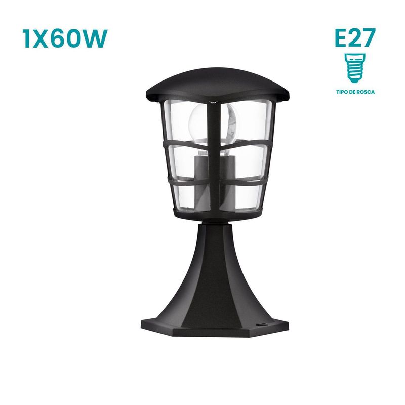 EGLO - Lámpara de Pase Aloria 1L E27 Eglo Negro