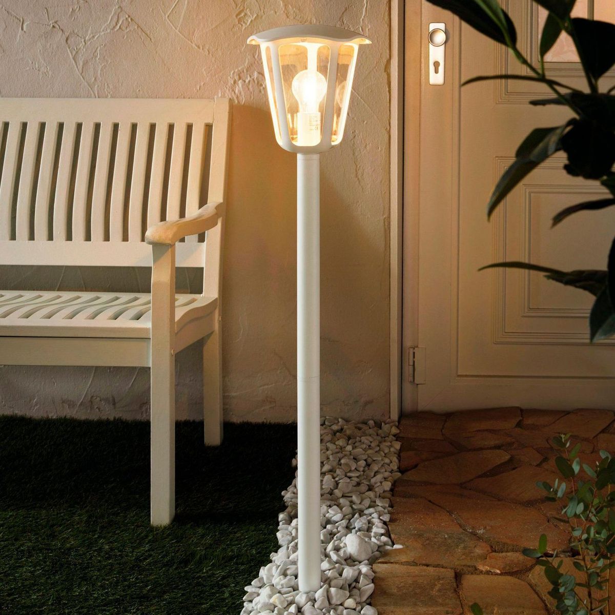 EGLO - Lámpara de Pie Monreale 1L E27 Eglo Blanco