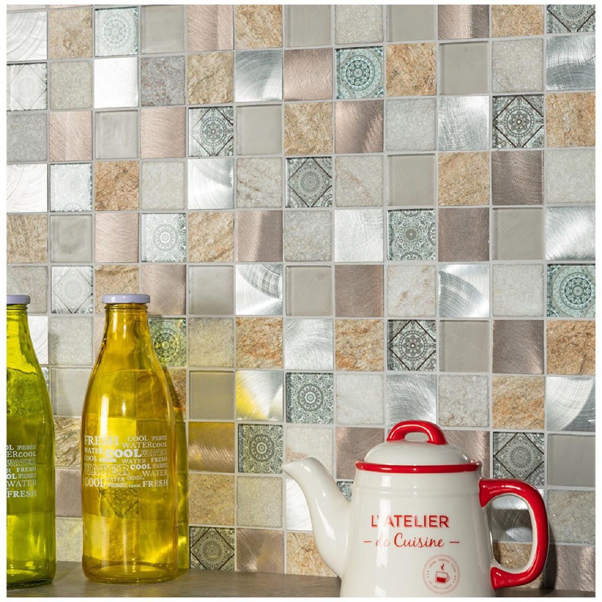 INTERMATEX - Mosaico Terra Beige 30x30cm - Venta por unidad