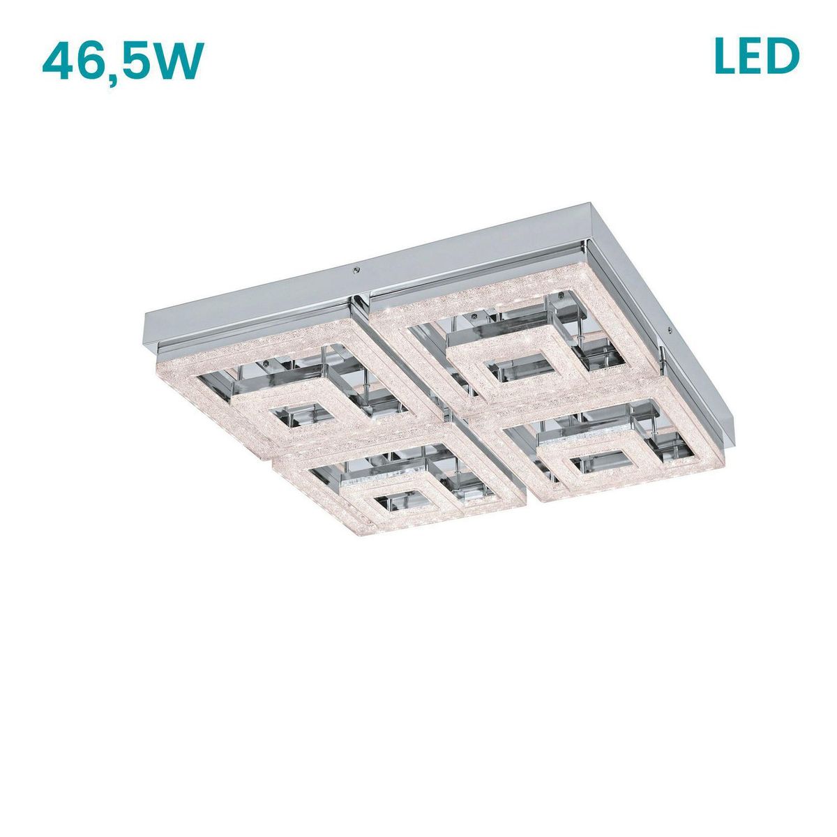EGLO - Lámpara de Techo LED Fradelo Eglo Gris/Plata