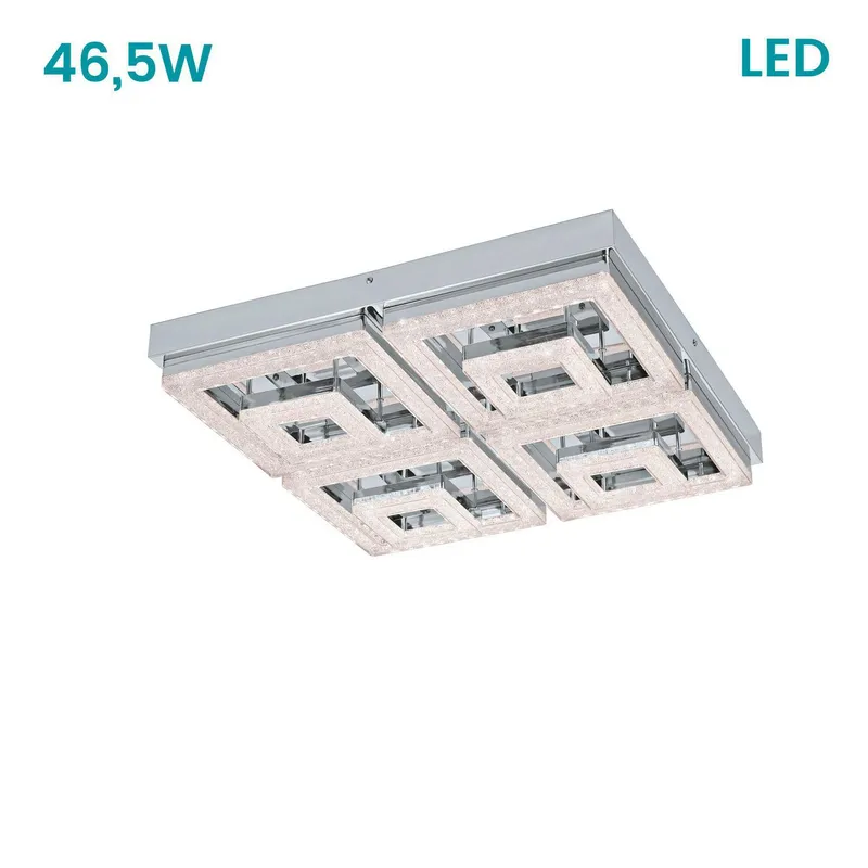 EGLO - Lámpara de Techo LED Fradelo Eglo Gris/Plata
