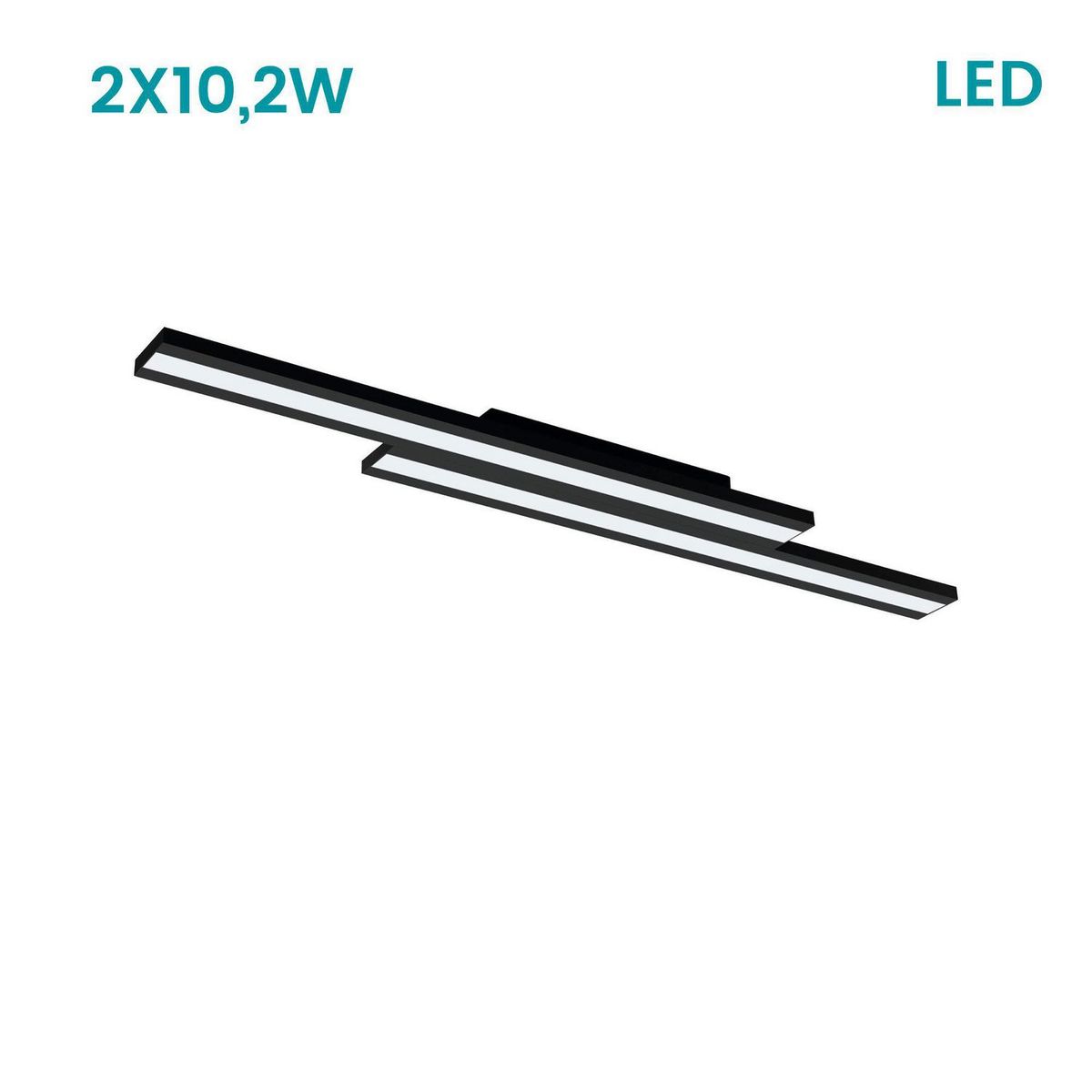 EGLO - Lámpara de Techo LED Saliteras-Z Eglo Negro