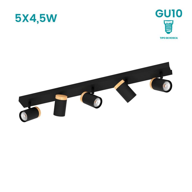 EGLO - Lámpara de Pared Cartagena 5L GU10 Eglo Blanco