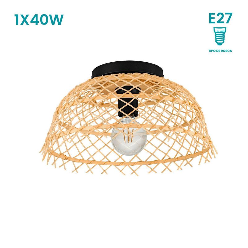 EGLO - Lámpara de Techo Ausnby 1L E27 Eglo Amarillo/Dorado