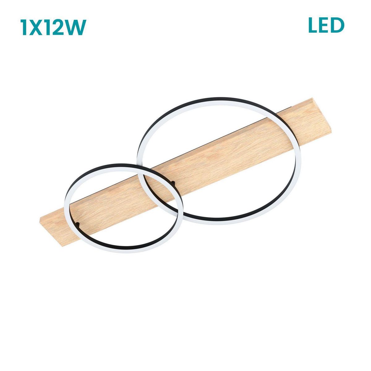 EGLO - Lámpara de Techo LED Boyal Eglo Negro