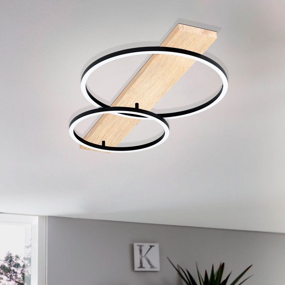 EGLO - Lámpara de Techo LED Boyal Eglo Negro