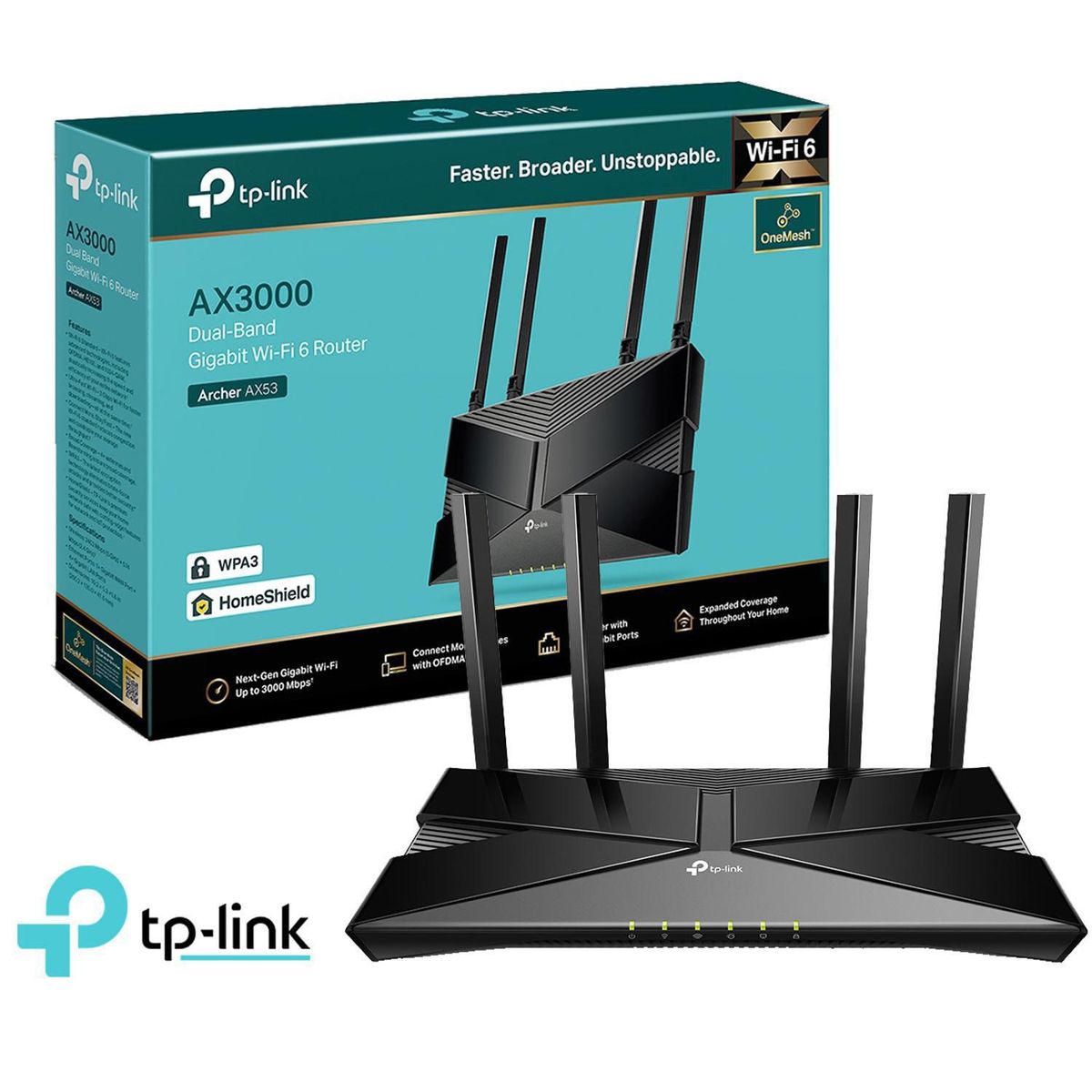 TP LINK - Router TP-Link Archer AX53 Wi-Fi 6 Router Dual Band AX3000
