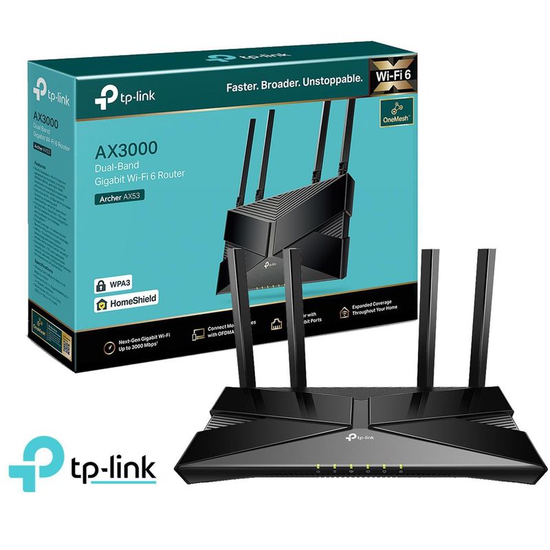 TP LINK - Router TP-Link Archer AX53 Wi-Fi 6 Router Dual Band AX3000