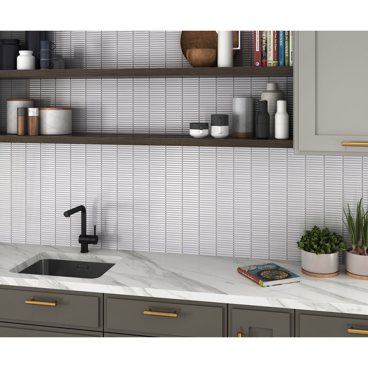 INTERMATEX - MALLA MOSAICO LINEA WHITE 28.4X29.6