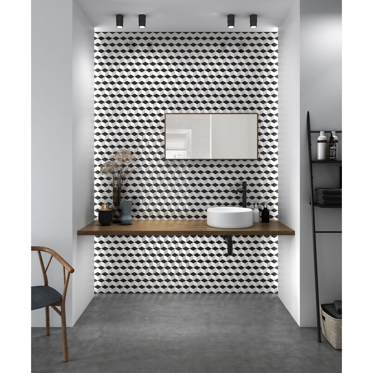 INTERMATEX - Malla Mosaico Cube Grey 26.7X30.9