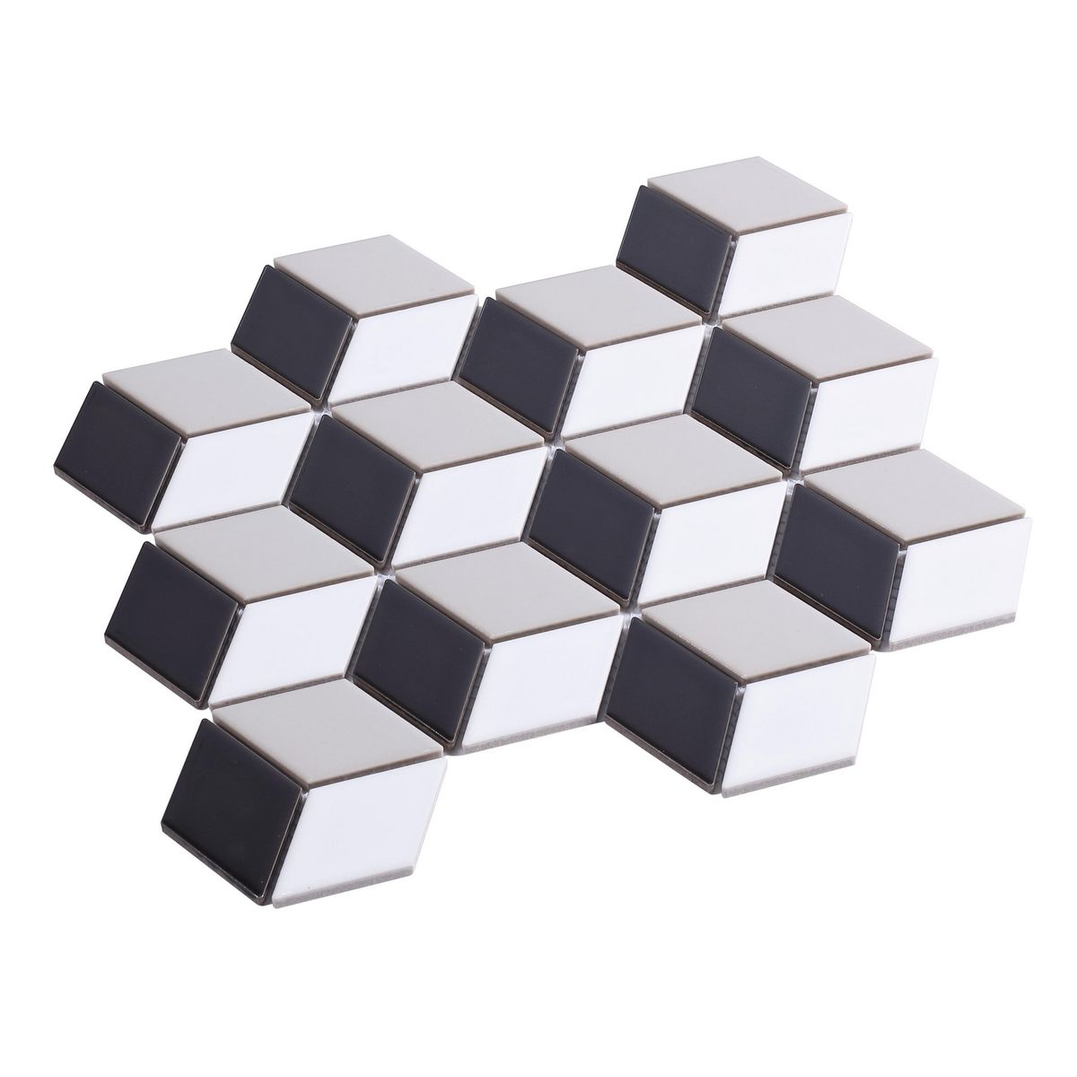 INTERMATEX - Malla Mosaico Cube Grey 26.7X30.9