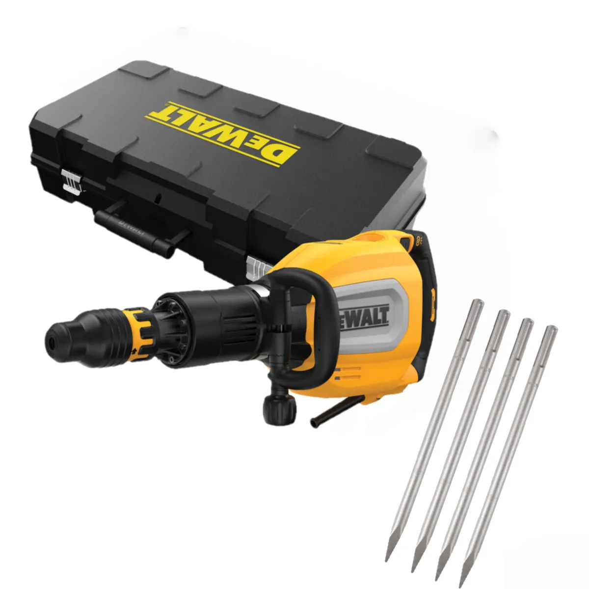DEWALT - Martillo Demoledor SDS MAX Dewalt  1700W BRUSHLESS + 4 Puntas D25911K-K1